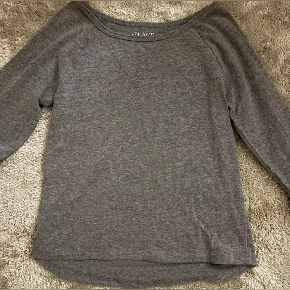 Children’s Place grey long sleeve tee Kids 7/8